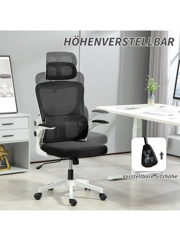 Vinsetto Bürostuhl-60L x 59B x 114-122H cm-Schwarz
