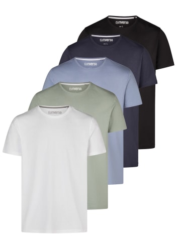 riverso  T-Shirt riverso RIVDean 5er Set Pack in Mehrfarbig