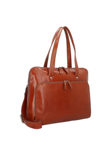 Leonhard Heyden Cambridge Schultertasche Leder 41 cm Laptopfach cognac