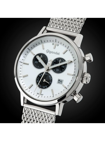 Gigandet Quarzuhr Chronograph "CLASSICO" in Silber/Schwarz