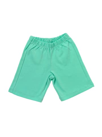 Schlummersack Kinder-Shorty aus Bio-Baumwolle in Weiß-Türkis