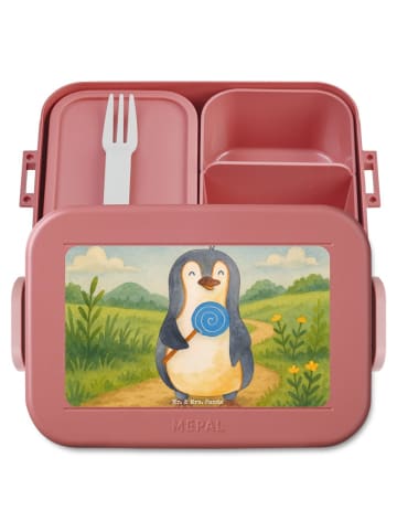 Mr. & Mrs. Panda Frischhaltedose Pinguin Lolli Design ohne Spruch in Rot Pastell