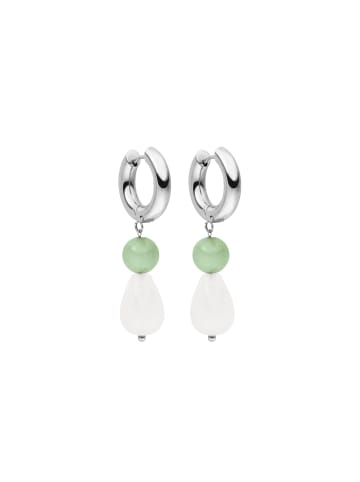 PURELEI Ohrringe Clear Quartz Drop in Silber