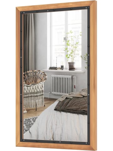 COSTWAY Wandspiegel 55x90cm in Beige