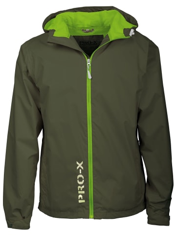 PRO-X elements Regenjacke "FLASH" in Dark Oliv-GrÃ¼n