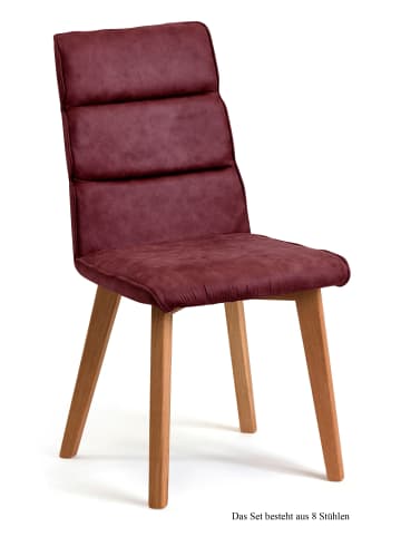 58 aufm Kessel ESSZIMMERSTUHL (8er-Set) Darell 47x92x60 Eiche geölt/Marsala