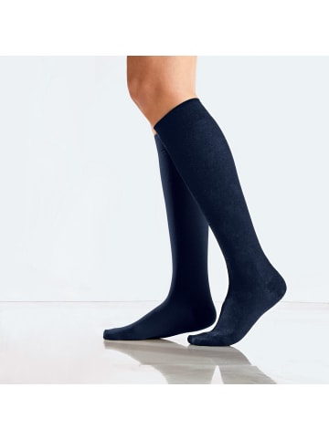 Kunert Baumwolle Stützkniestrümpfe 1 Paar Fly & Care in dunkelblau