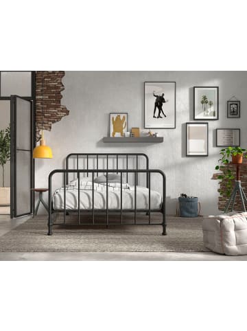 58 aufm Kessel METALLBETT Kay 147x110x207 aus Metall in Schwarz matt