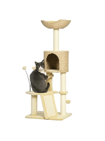 Pawhut Kratzbaum Beige 45L x 40B x116H cm