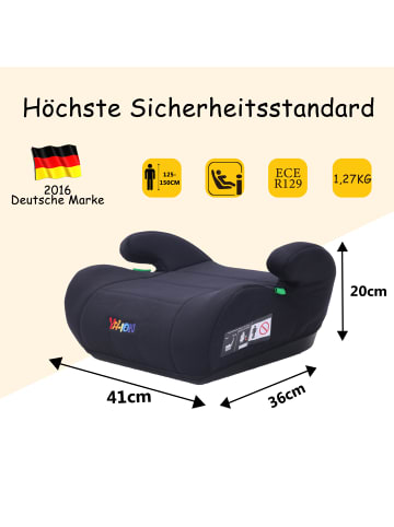 Yalion Kindersitzerhöhung ECE R129/03 – Sitzerhöhung für Kinder von 125–150 cm