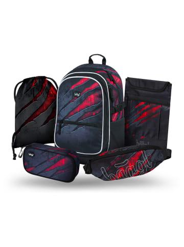 BAAGL 5-tlg. Set: Schulrucksack Core in Rosa Lava