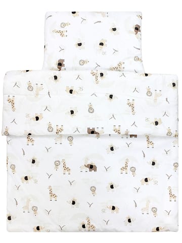 TupTam Kinder Bettdecken Set Gemustert in beige
