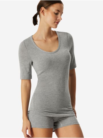 Schiesser Unterziehshirt Premium Warming in grau-mel.