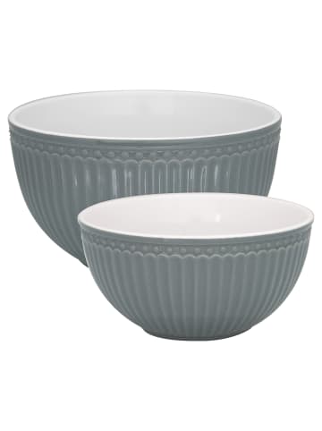Greengate Servier Schalen ALICE STONE GREY Grau 2er Set