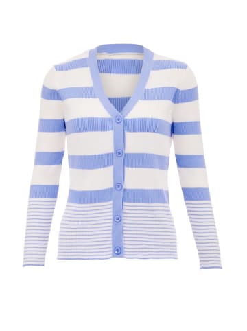 SANIKA Damen Strickjacke in Flieder Wollweiss