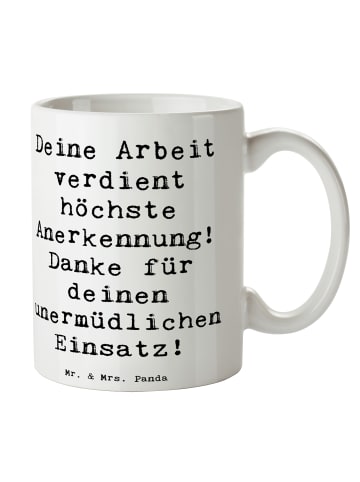 Mr. & Mrs. Panda Kaffeebecher Spruch Danke Pflegekraft mit Spruch in Weiß