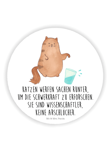 Mr. & Mrs. Panda magnet Katze Wasserglas mit Spruch in Weiß