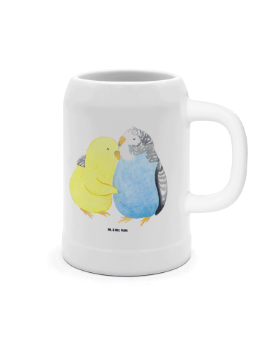 Mr. & Mrs. Panda Seidel Wellensittich Liebe ohne Spruch in Weiß