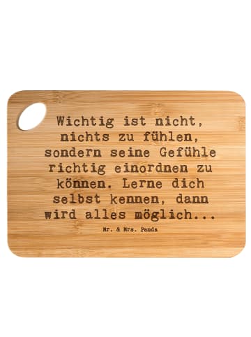 Mr. & Mrs. Panda Holzbrettchen Spruch Emotionen ausdrücken Weish... in Braun