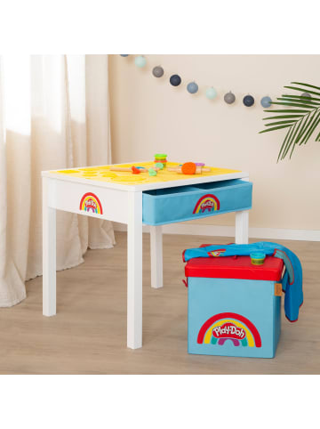 roba Play-Doh Kreativ-Tisch – mit Hocker, Knete & Zubehör aus Holz, ab 3