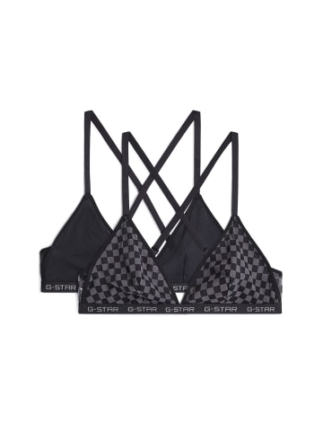 G-Star Raw Mesh Triangle Bralette 2er-Pack black