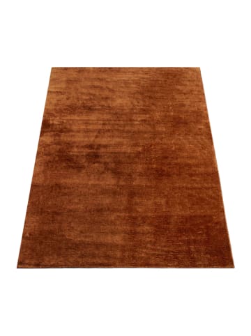 KADIMA DESIGN Teppich Kurzflor waschbar Unifarben Wohnzimmer in Kupfer