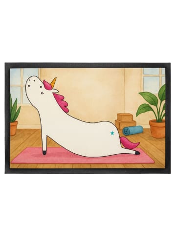 Mr. & Mrs. Panda fußmatte Einhorn Yoga Design ohne Spruch in Weiß