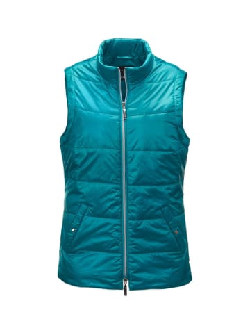 GOLDNER Kurzgröße:  Steppweste Leichte Steppweste mit Stehkragen in dunkeltürkis