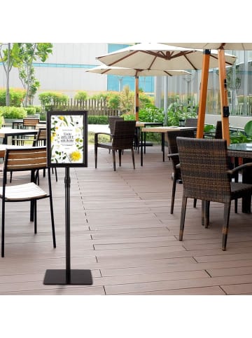 COSTWAY Infoständer A4 2er Set in Schwarz