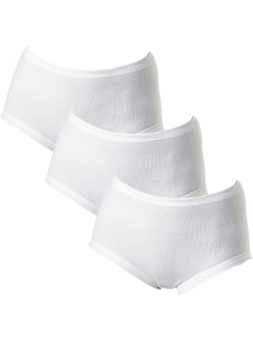 Erwin Müller Baumwolle, Feinripp Taillenslip 3er-Pack in weiß