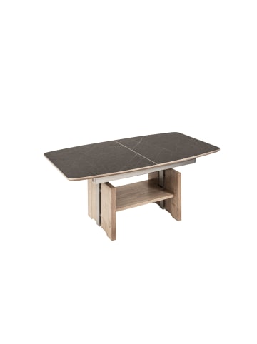 58 aufm Kessel FUNKTIONSTISCH Chad 120x70x54 höhenverstellbar azb Eiche/Marmara Nero