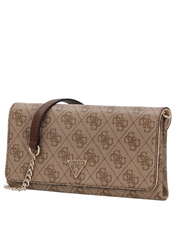 Guess Noelle II Xbody - Clutch 21 cm (dark taupe logo) in latte logo/brown