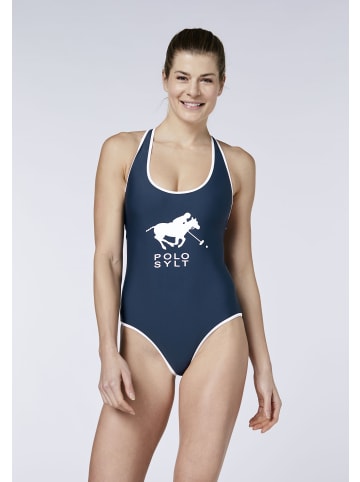 Polo Sylt Badeanzug im Label-Design in Blau