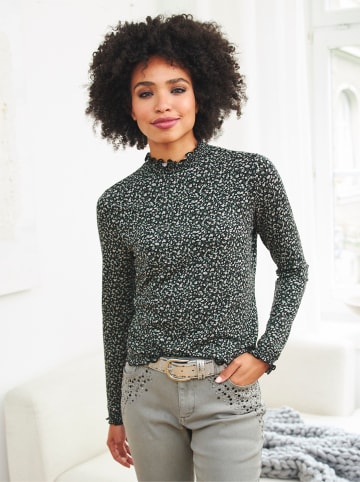 Heine Langarmshirt in moos-khaki-bedruckt