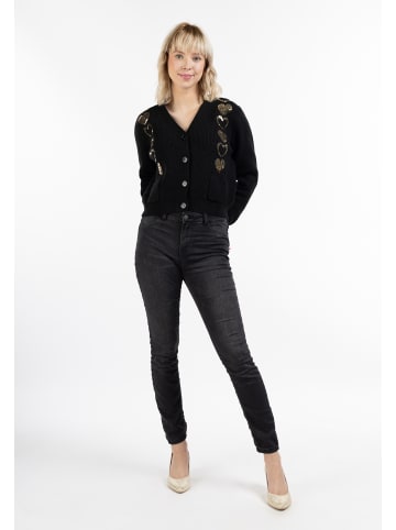 myMo Damen Strickjacke in Schwarz