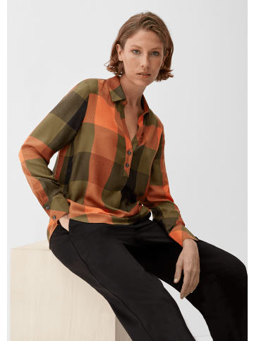 s.Oliver Bluse langarm in Olive-orange