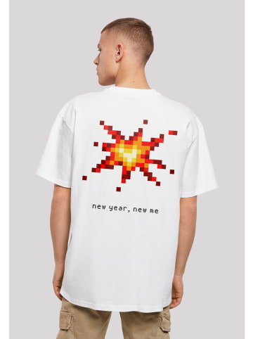 F4NT4STIC T-Shirt SIlvester Party Happy People Only in weiß