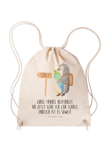 Mr. & Mrs. Panda wander rucksack Pinguin Schultüte mit Spruch in Creme