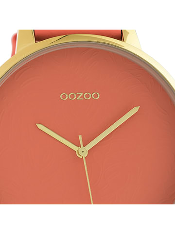 Oozoo Analog-Armbanduhr Oozoo Timepieces pfirsichrosa extra groß (ca. 48mm)