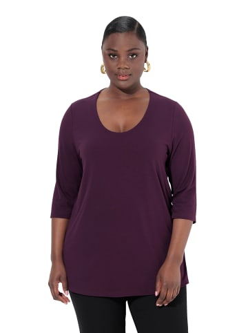 Ulla Popken Shirt in dunkle traube