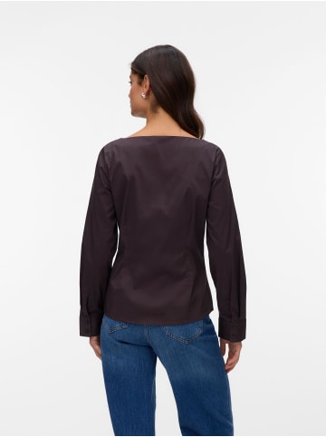 Vero Moda Popelin Hemd in Chocolate Torte