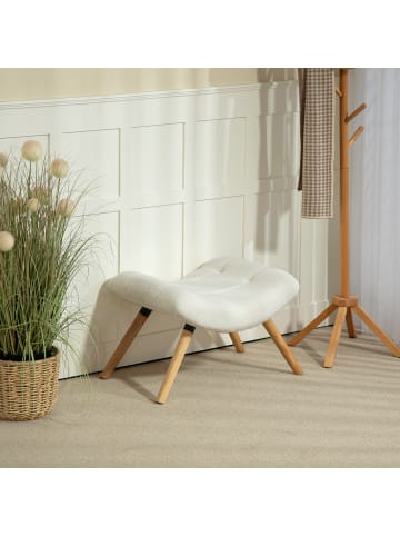 HOMCOM Sitzhocker-67L x 45B x 38H cm-Cremeweiß