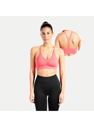 SMILODOX Sport BH Solid Scrunch in Rosa