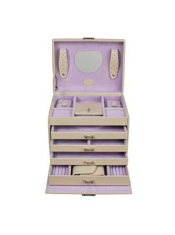 Windrose Merino Schmuckkasten 26 cm in beige