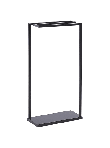Beliani Handtuchständer GARCITAS in Schwarz - (W) 42 x (H) 83 x (L) 19 cm