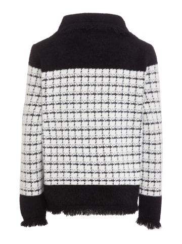 CARNEA Damen Strickjacke in Schwarz Wollweiss