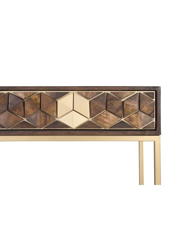 Giner y Colomer Konsole aus Mango-Walnuss und Gold mit einzigartiger Eleganz in Brown