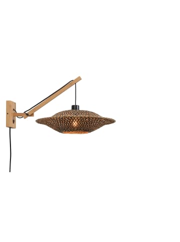 GOOD&MOJO Wandlampe Bali - Bambus/Schwarz - 55x44x44cm