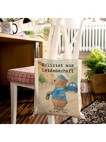 Mr. & Mrs. Panda Einkaufstasche Polizist Leidenschaft Design mit... in Weiß