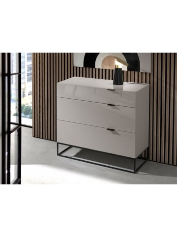 Angel Cerdá Kommode 7020 in Grau / Schwarz – (B)80 x (H)80 x (T)45 cm